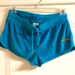 Electric Blue and Gold PINK Brand Lounge Shorts